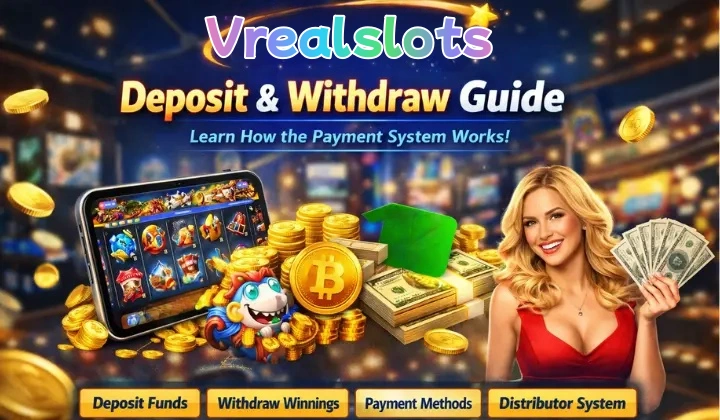Vrealslots Deposit & Withdrawal